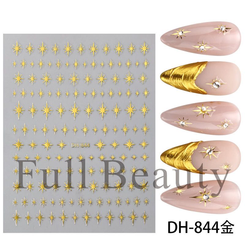 FULL BEAUTY跨境美甲贴纸圣诞节秋冬圣诞树圣诞老人卡通麋鹿贴纸|undefined