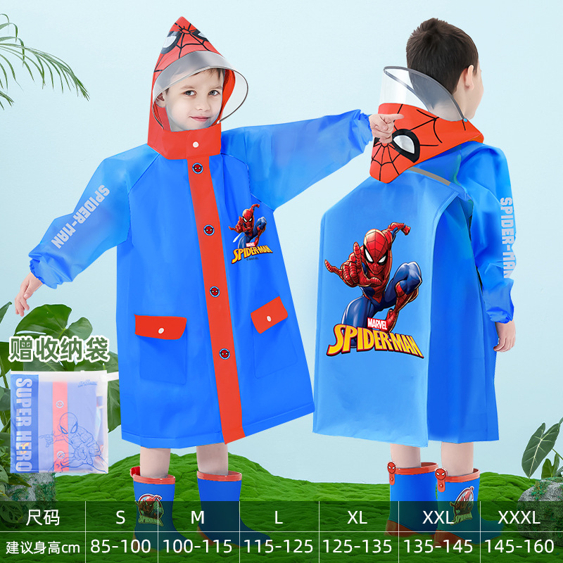 Impermeable para mochila escolar grande para niños, poncho de princesa Elsa para estudiantes, impermeable para bebés y niños pequeños