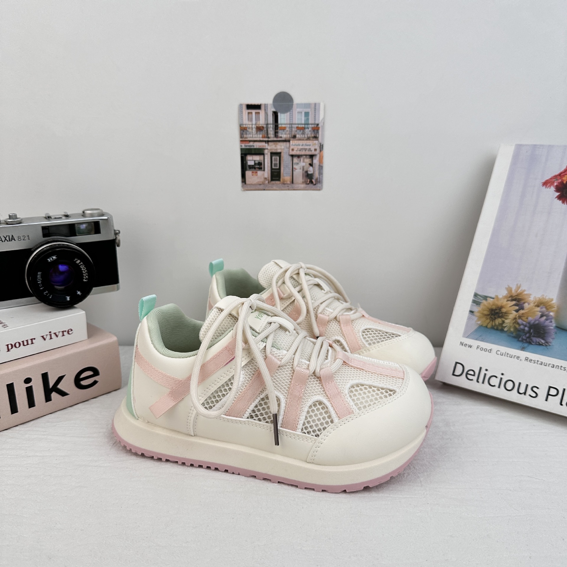 YUANBO malla transpirable Gump zapatos para mujeres 2025 nuevo verano versátil nicho zapatos de skate casuales zapatos de entrenamiento