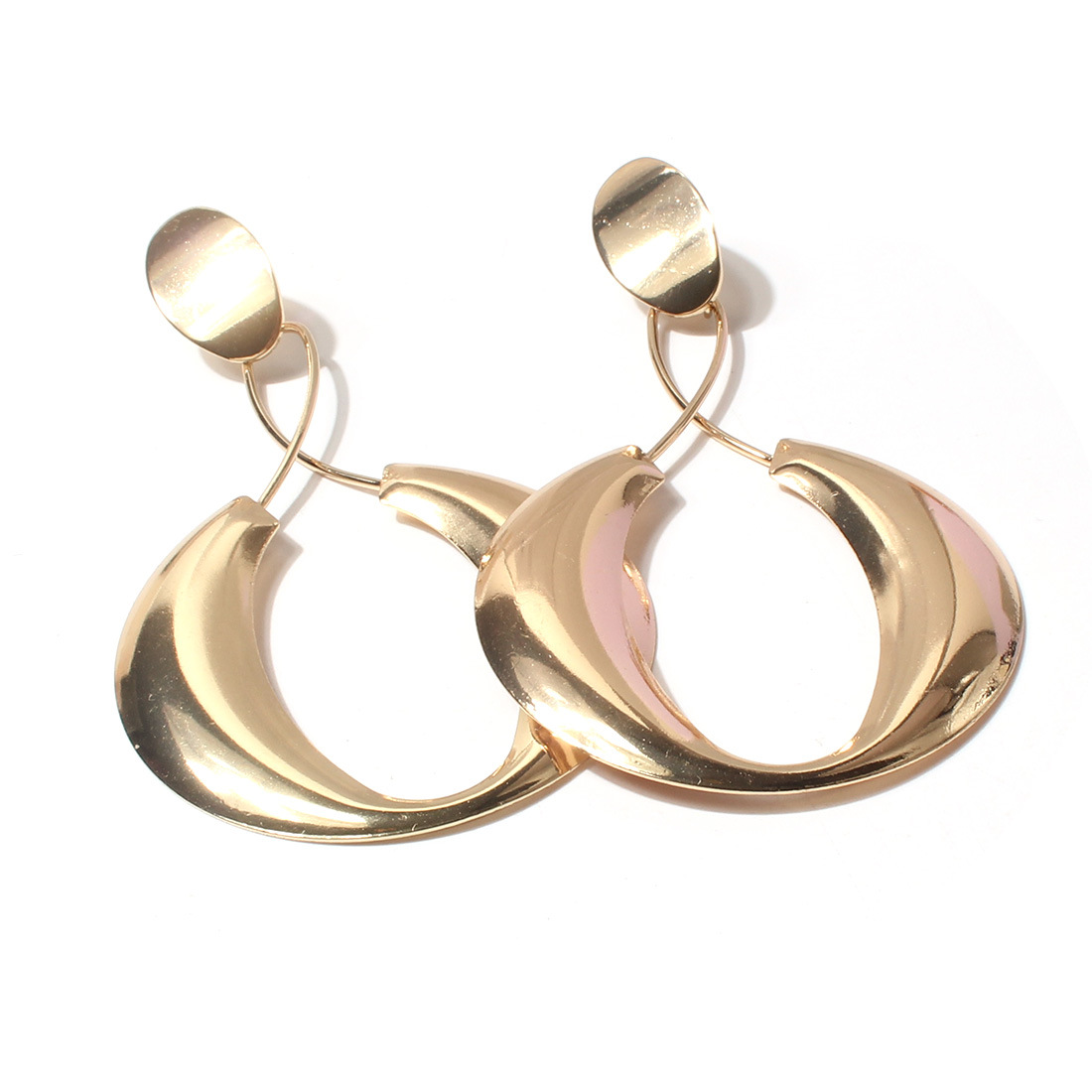 Fashion Metal Hollow Circle Pendant Earrings display picture 4