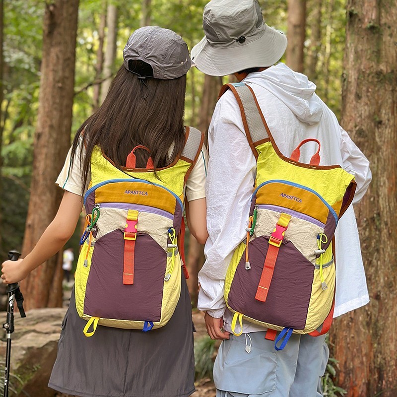 新款设计感旅行多巴胺男女休闲户外登山健身多功能骑行双肩包|undefined