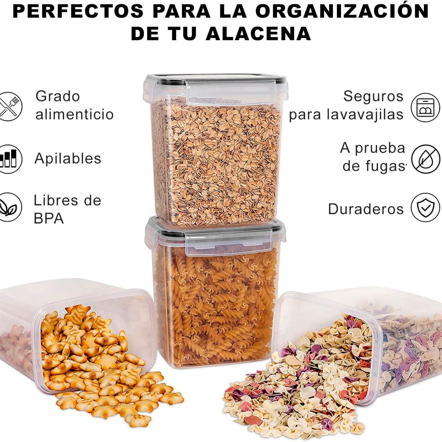 Transfronterizo multi-especificación kit granos caja de almacenamiento de granos sellado de plástico caja de almacenamiento de almacenamiento de cocina refrigerador disponible