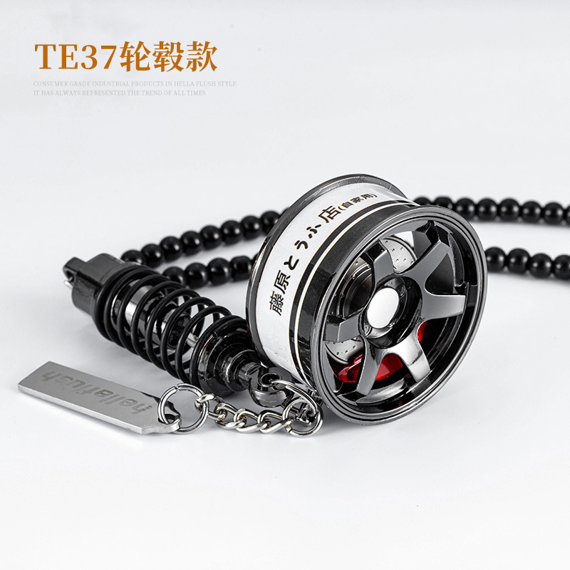 Original de la marca de moda cubo de la rueda del coche colgante del coche TE37BBSAMG modificado cubo de la rueda Del Coche Espejo Retrovisor adornos coche colgante