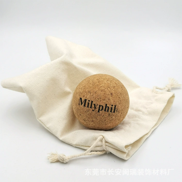 Круглый пробковый мяч, мяч для йоги, арахисовый мяч, фасционный мяч с принтом, 61 мм, пробковый массажный мяч для йоги, расслабления мышц