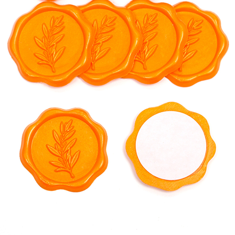 Fabricantes de etiquetas de cera de pintura al por mayor etiquetas de cera sobre sellado pegatinas de sello de pintura de fuego pegatinas de exportación transfronteriza serie de flores y plantas