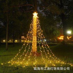 五芒星の滝ライトLEDライトアイスストリップライト流水ライトスターライトクリスマス庭装飾ライト装飾ライト