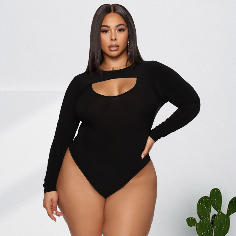 Joskaa Print Mesh Off Shoulder Long Sleeve Jumpsuit Women Sexy Hollow Out  See Through Body-shaping Romper 2023 Nightclub Outfits