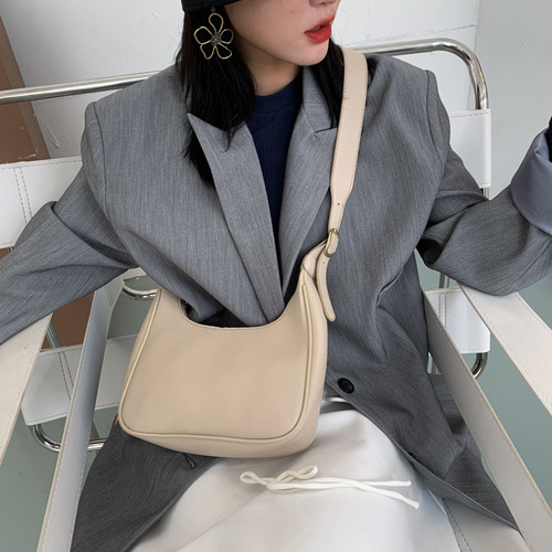 Dumpling bag women's retro armpit bag 2024 simple versatile handbag crescent moon shoulder crossbody women's trendy cross-border wholesale
