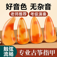 Professional Guzheng Nail Shake Finger Tortoiseshell Color Children's Special Performance Examination Adult Beginner Accessories Double-sided Arc