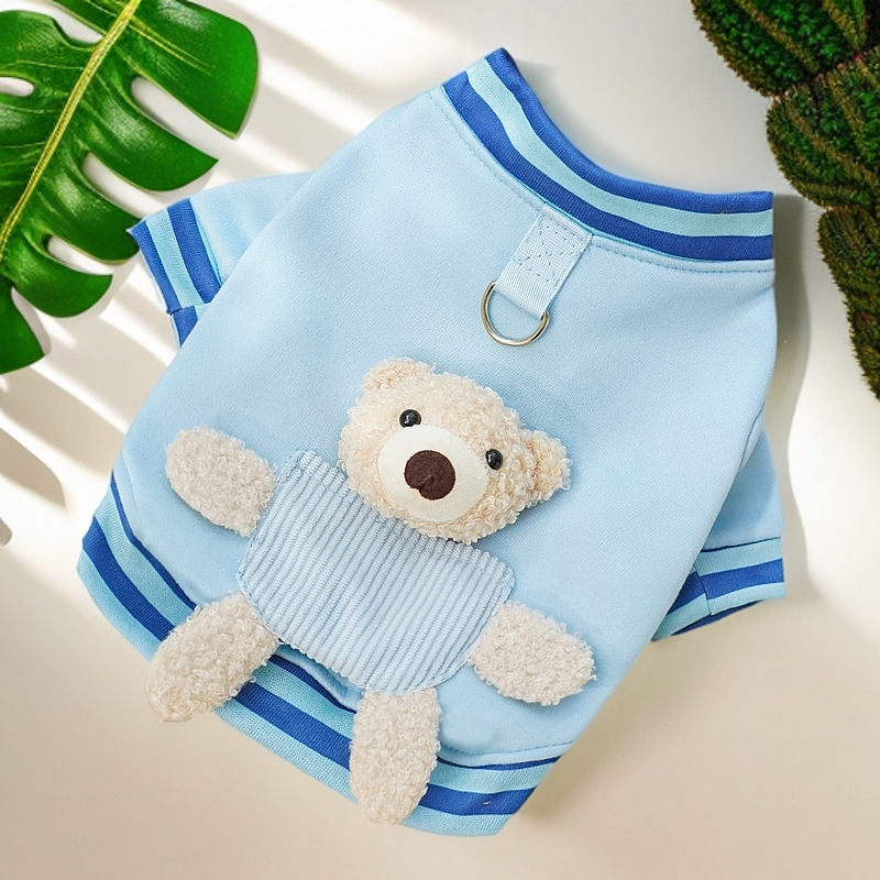Transfronterizos mascotas ropa de perro otoño invierno ropa de béisbol de perro Teddy Bear Schnauzer gato calentamiento artículos deportivos de gato