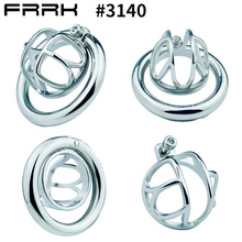 FRRK-140负极锁新品嵌入式包裹阴茎不锈钢贞操笼轻便排尿成人情趣