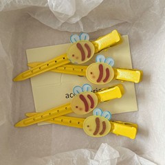 アクリル黄色蜂ロングヘアピン漫画甘いスタイル多用途ガールスタイルカモノハシクリップヘアピンヘアアクセサリー卸売