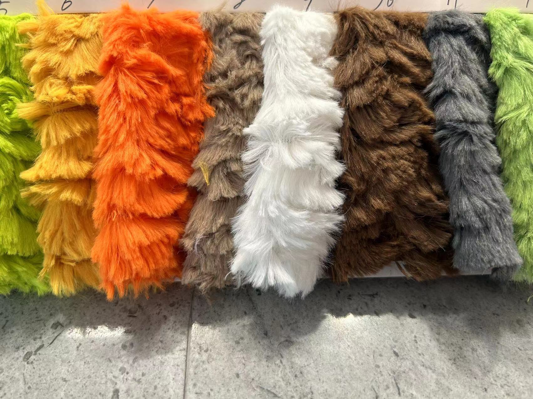 La tela de la torcedura de PVVelvet otoño e invierno abrigo de peluche de juguete bolsa de tela de PVVelvet cepillo tela en stock al por mayor