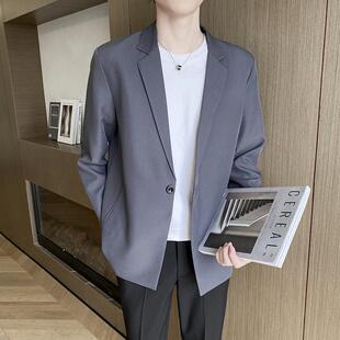 Black Casual Suit Jacket Men's Business Slim-fit High-end Suit Korean Style Light Mature Style Ins Fashion