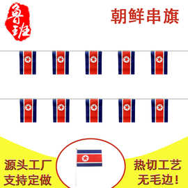 14*21cm朝鲜串旗5.5*8inch方形旗球迷装饰吊旗拉旗涤纶旗帜现货
