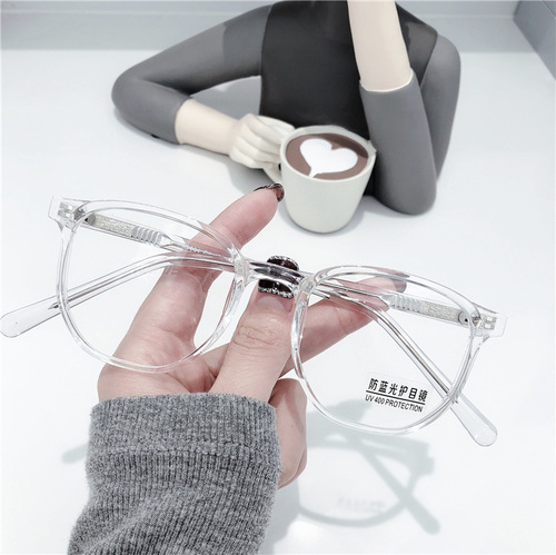 New Asymmetrical Small Frame Eyeglass Frame, Fashion Street Style Non-prescription Glasses, Suitable for Men and Women Students, Model k9031