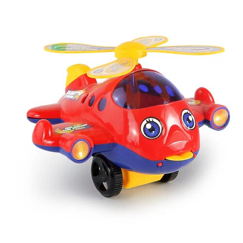 Wholesale outdoor toys, children's push plane, walking toys, adjustable length, crisp bell sound