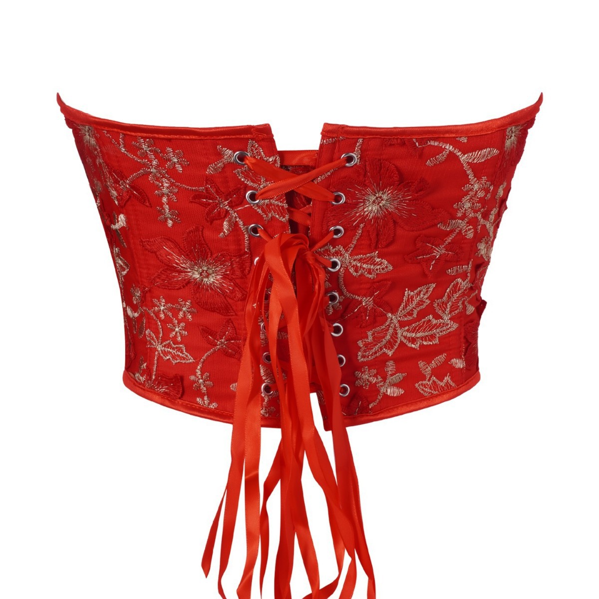 Nuevo sexy rojo bordado flor floral corsé damas en forma de chaqueta Amazon QuickSell suministro de comercio electrónico