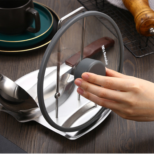 Tang Shell Rack Internet Red Spoon Rack Kitchen Tool Ins Creative Storage Rack Detachable Drain Stainless Steel Pot Cover Rack 