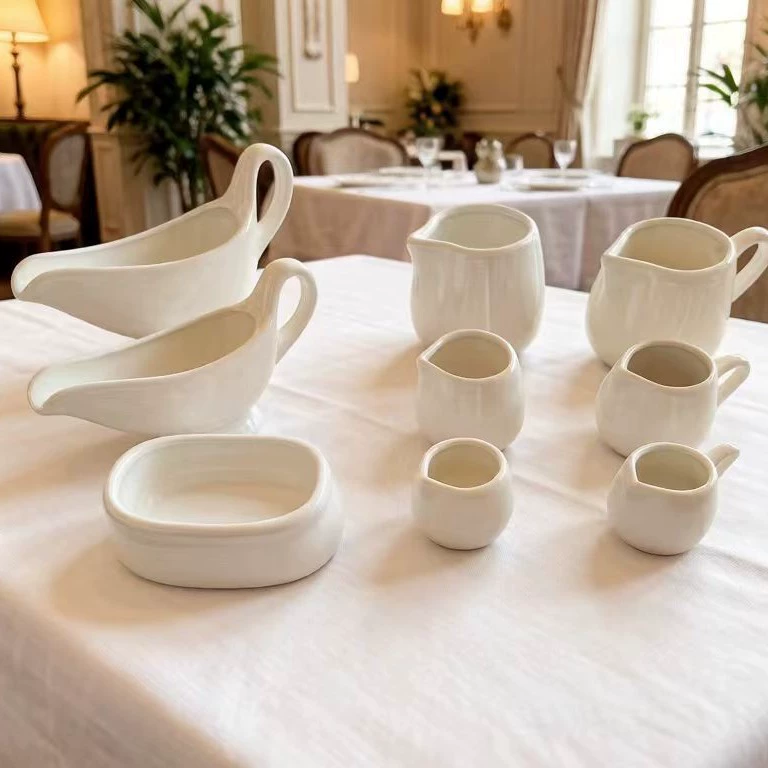 Керамическая ложка для молока Молочный горшок Западная еда Стейк Черный перец Соус Ведро для сока Кухонная посуда Кофейный кубик Сахарная чашка Чашка для молока