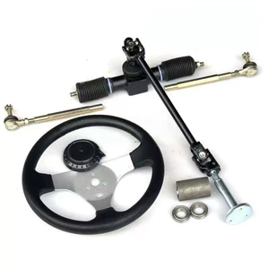 Four-wheel electric vehicle beach buggy aluminum steering gear 32-42CM steering wheel DIY modification accessories