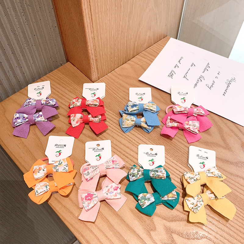 Nihaojewelry Korean Floral Fabric Bow Children's Hair Rope Wholesale Jewelry display picture 2