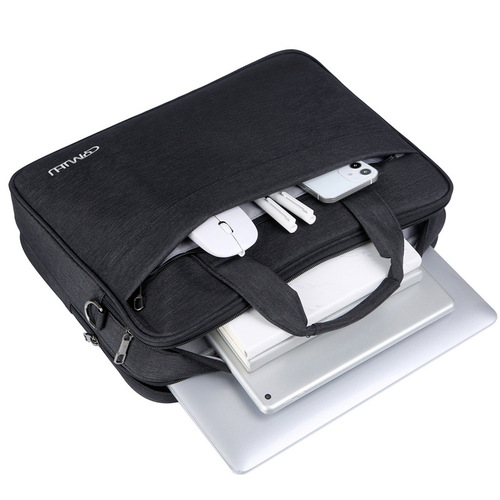 大容量商务手提电脑包男单肩笔记本电脑包女双层牛津布公文包代发