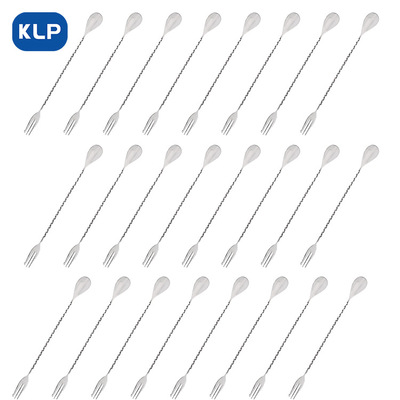 KLP Stainless steel bar Double head tea with milk coffee Drinks The stirring rod Cocktail Double head Dual use
