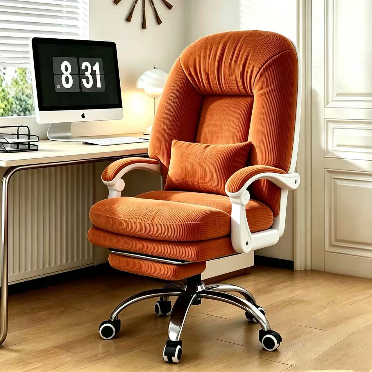 Dormitorio silla de computadora hogar cómodo reclinar silla de deportes eléctricos silla de ancla con pedal almohada de cintura silla de elevación de oficina