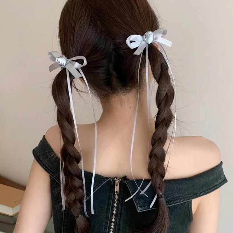 Dulce chica techo ~ Cinta dulce, lazo, cinta, horquilla, cabello trenzado, pinza de pico de pato, accesorios para el cabello, horquilla, puesto de un yuan