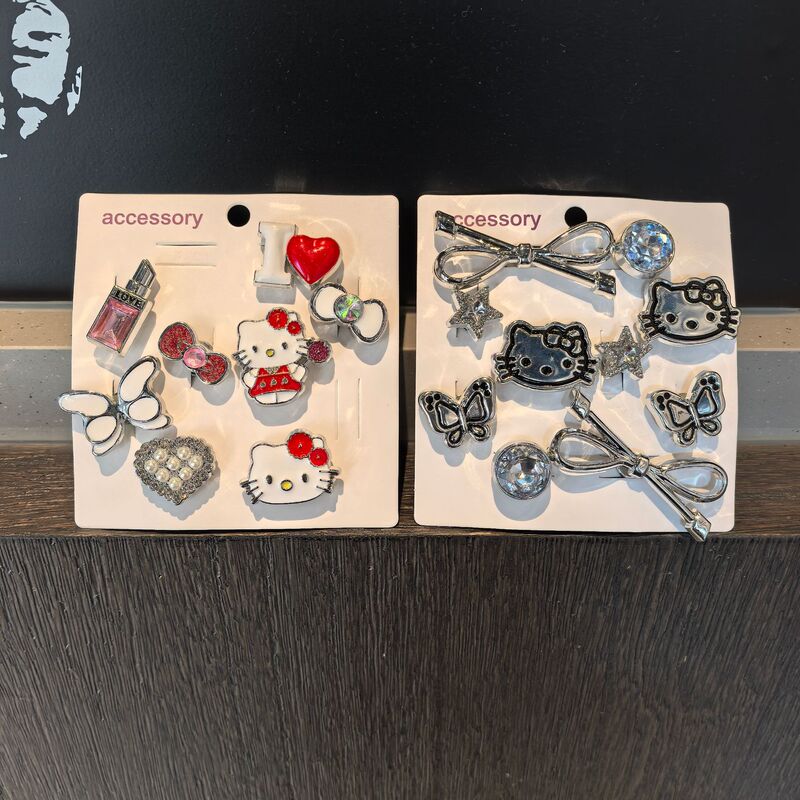 Croc Shoes, High-End Cat Decoration Card Set, One-Piece Buckle, Kidsren's Slippers, Accessories, Fasteners, DIY Shoes