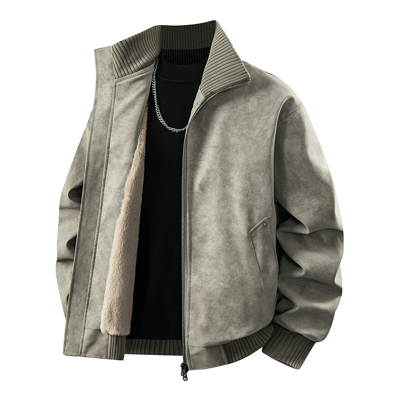 Chaqueta transfronteriza para hombres otoño y invierno 2025 nuevo tipo de algodón caliente grueso para hombres suelto chaqueta antiviento retro