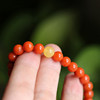 Apple, organic cherry red fresh bracelet wax agate jade