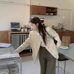 2025年新款加棉加厚大码法式小香风外套女秋冬高级感气质流苏上衣