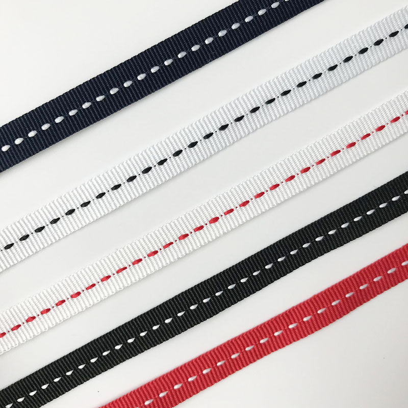 现货3-25MM彩色罗纹跳点涤纶织带 裤边双跳线装饰织带童装家纺