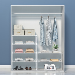 Wardrobe adjustable layered partition divider storage rack kitchen sink cabinet storage artifact bracket partition