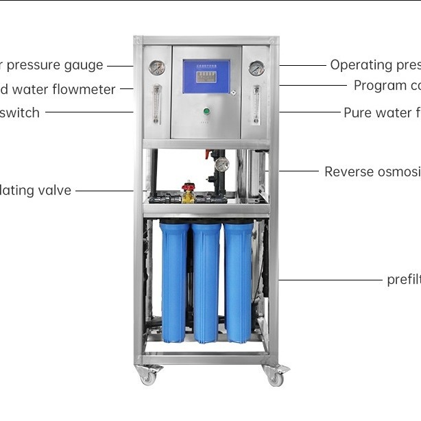 500升每小时纯净水机器井水过滤直饮水设备软水去离子外贸公司