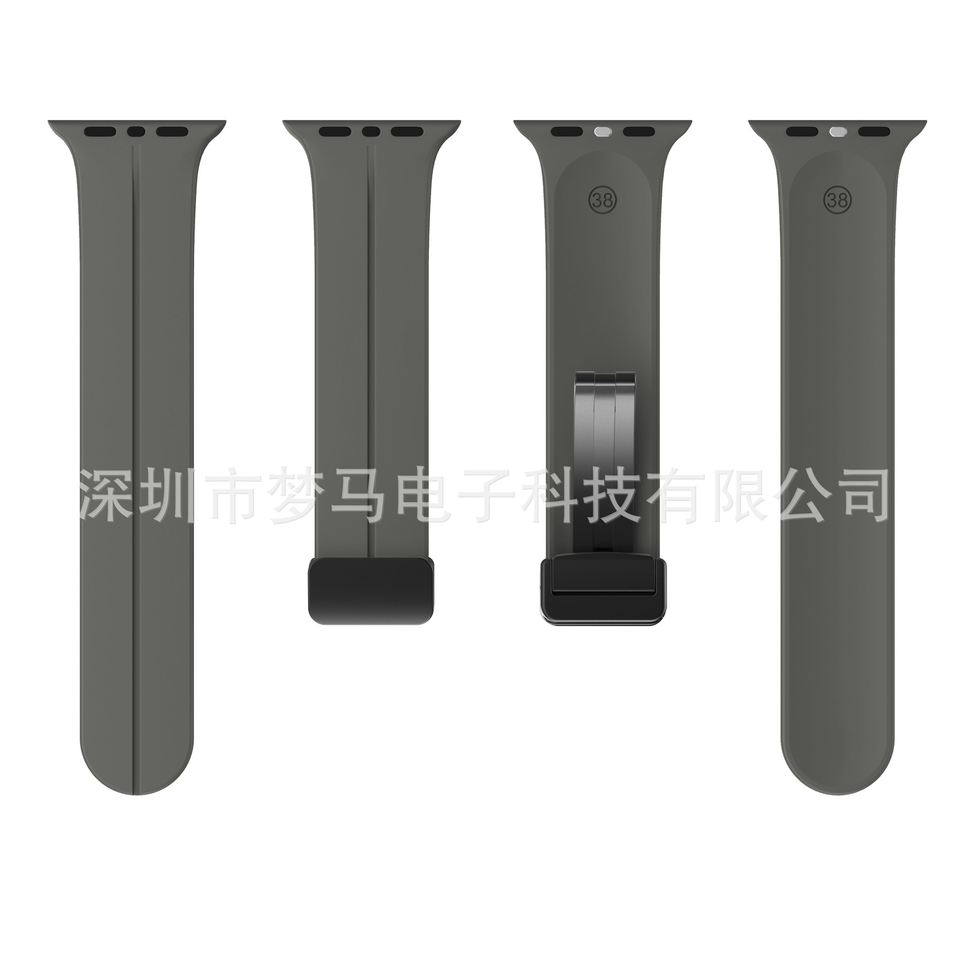 For Apple Apple Series10/9/Ultra2 Magnetic Folding Buckle Silicone Strap iwatch Strap