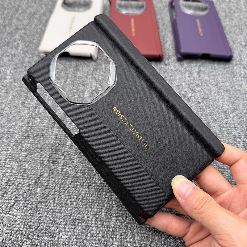 Suitable for Huawei Mate Xts Mobile Phone Case Embossed Classy Plain Leather Xt Double Central Axis Leather Case Business Magnetic Protective Cover