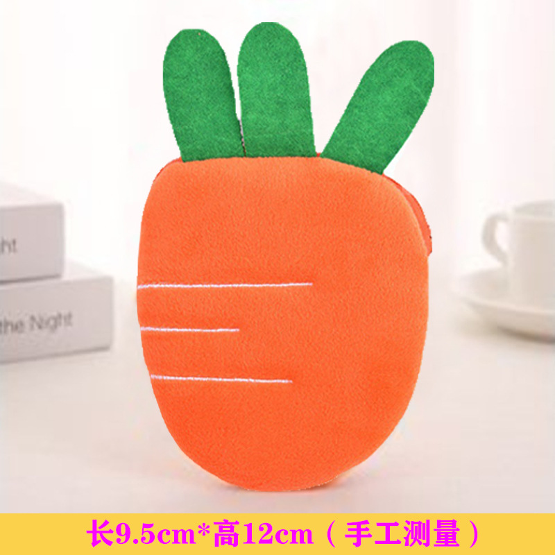 Corea del Sur ins dibujos animados pastel de frutas monedero femenino estudiante lindo portátil mini felpa sandía piña moneda bolsa