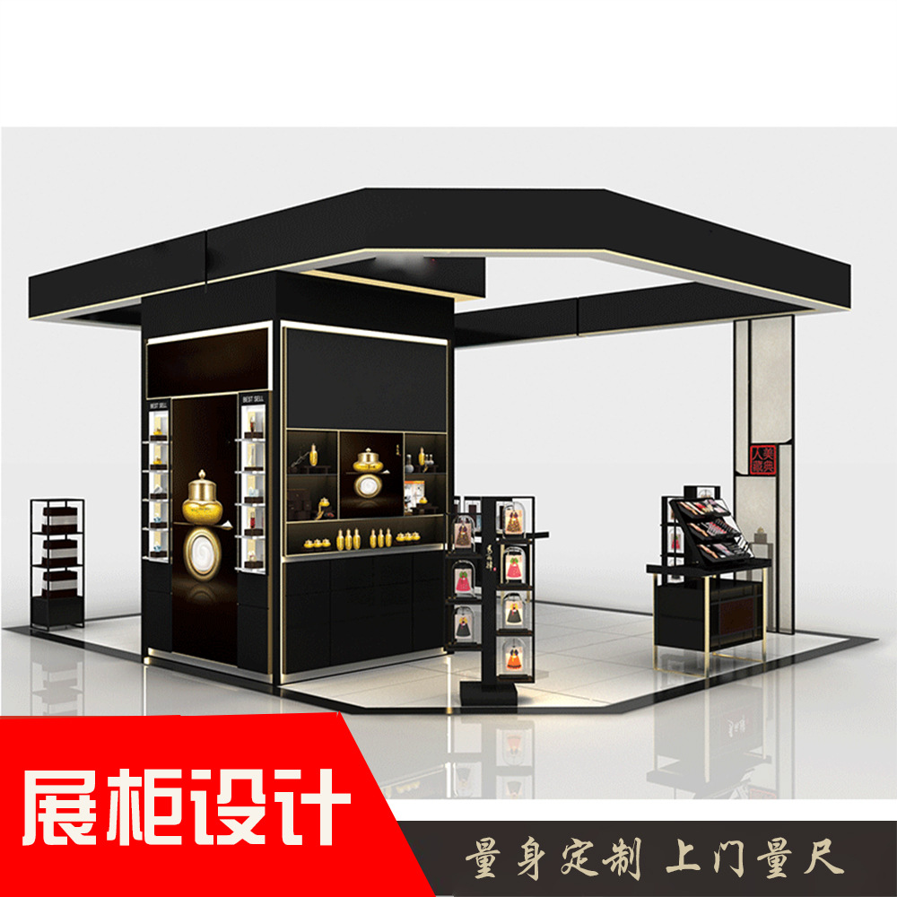 0127彩妆展示柜商场定制化妆品展柜亚克力面板展架