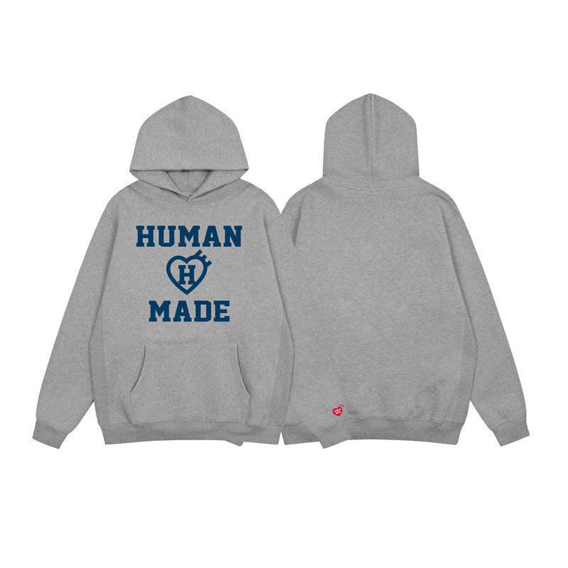 Felpa con cappuccio uomo stampa anatra human made unisex_voghion.com