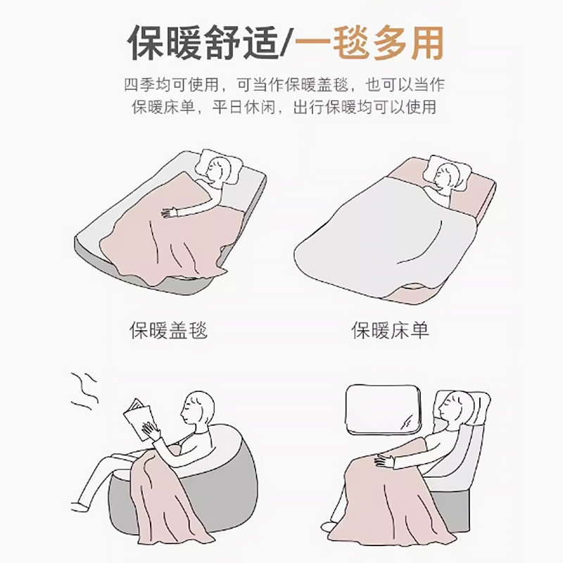 亲肤夏季毛毯薄绒毯子牛奶绒礼品毯夏季空调毯办公室午休披肩盖毯|undefined