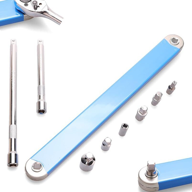 偏置加长扳手,带 1/2“,3/8” ,1/4“ 方形的扳手延长器套装
