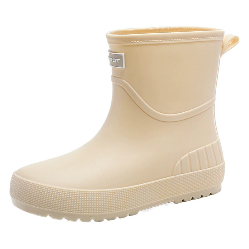 Трансграничные резиновые сапоги, женские модные резиновые сапоги среднего размера в Корейском стиле, непромокаемые Нескользящие износостойкие автомойки, рабочая рыболовная кухонная резиновая обувь
