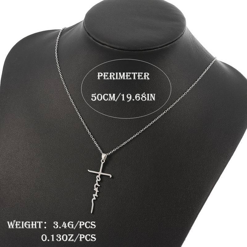 Wearing Cross Pendant Necklace