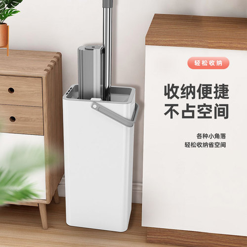 Sponge mop  new absorbent floor mopping artifact collodion household mop hand-free washable mop head bucket wholesale