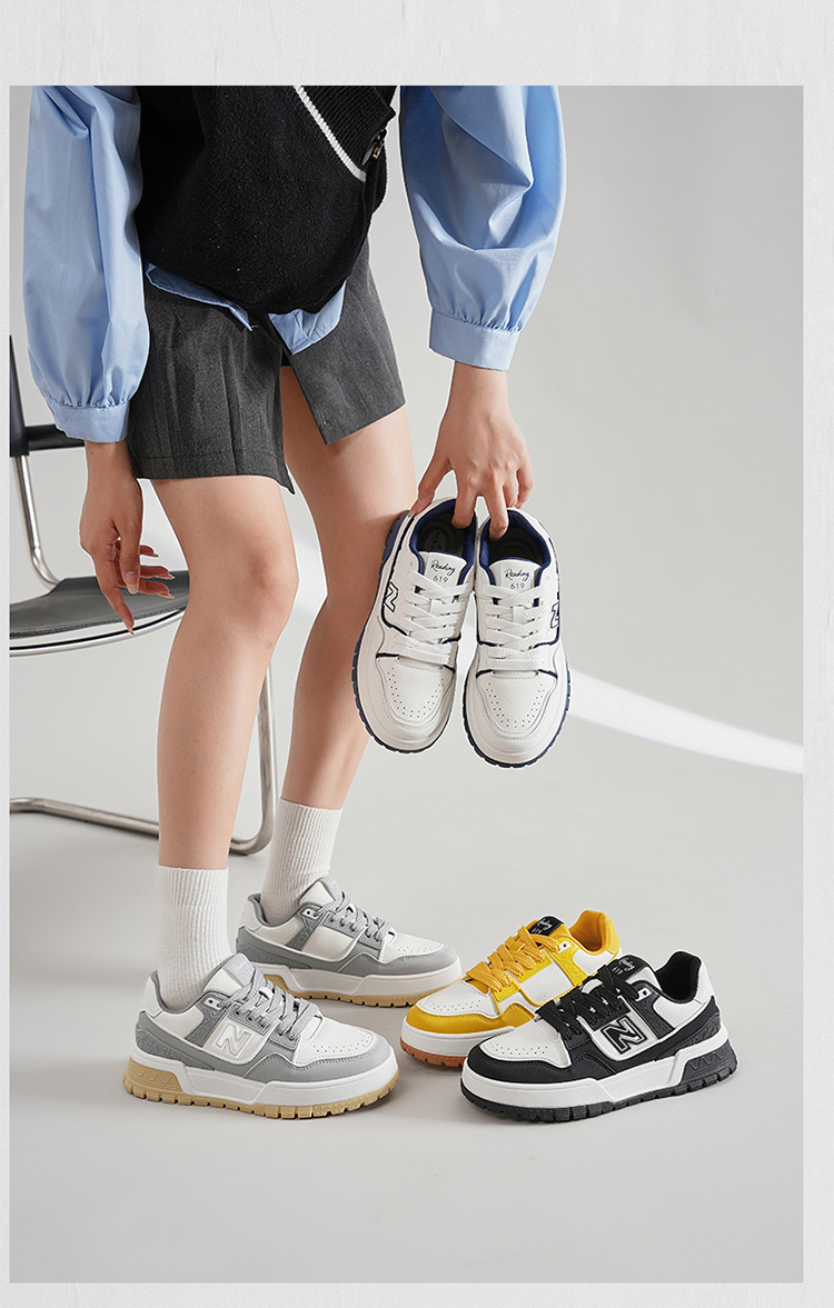 Giày sneaker nam tăng chiều cao đế dày phong cách thể thao đa năng — 619 Trắng Xanh chi tiết 12