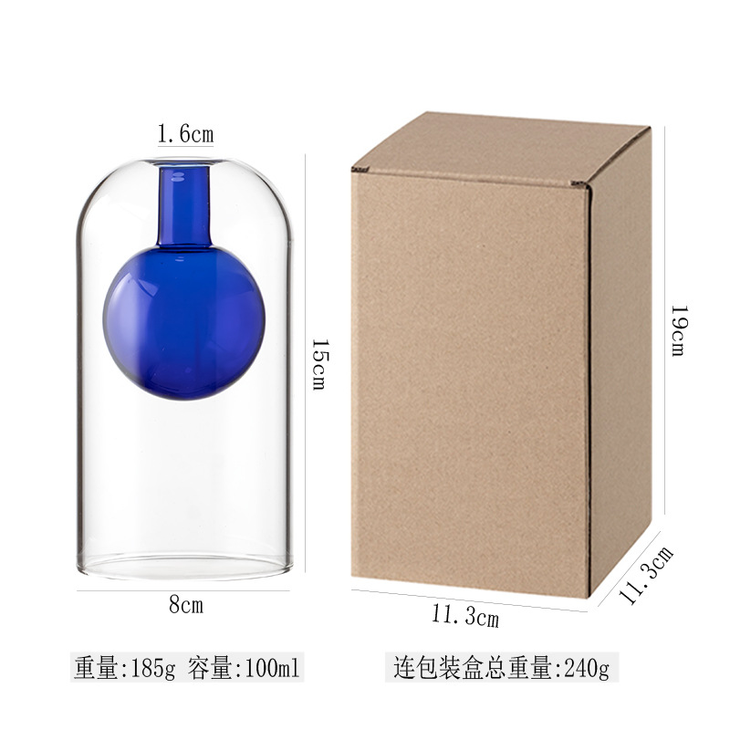 Botella de aromaterapia de vidrio, botella vacía transparente, accesorios sin llama, decoración del hogar, adornos, flores secas de ratán, fragancia, estilo ins, decoración del hogar