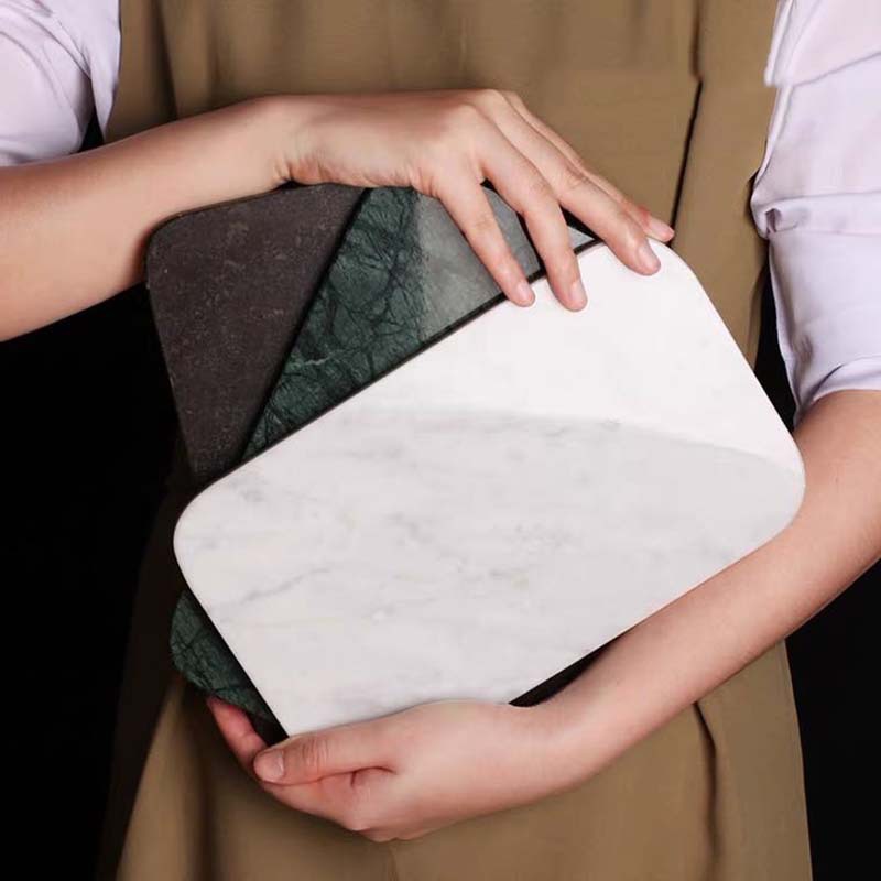 Nórdico estilo simple bandeja de mármol natural postre creativo plato de comida occidental placa de almacenamiento de joyería placa de decoración